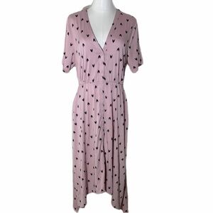 Torrid Blush Midi Dress with Black Arrow Pattern Size 0